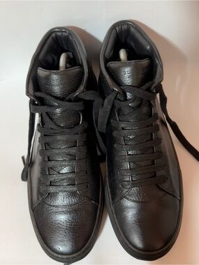 Buscemi 90MM Mid Top Sneakers EU 41 US 8 Black Leather